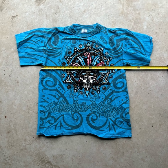 Thessh Blue Aztec T-shirt - Picture 5 of 5